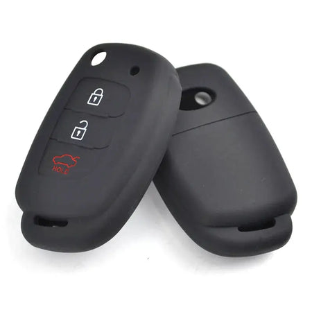 Silicone Key Case Cover For Hyundai Creta I20 Tucson Elantra Santa Fe 2016 2017 2018 Keyless Fob Shell Skin Holder Protector by InterCyprus Trading Ltd