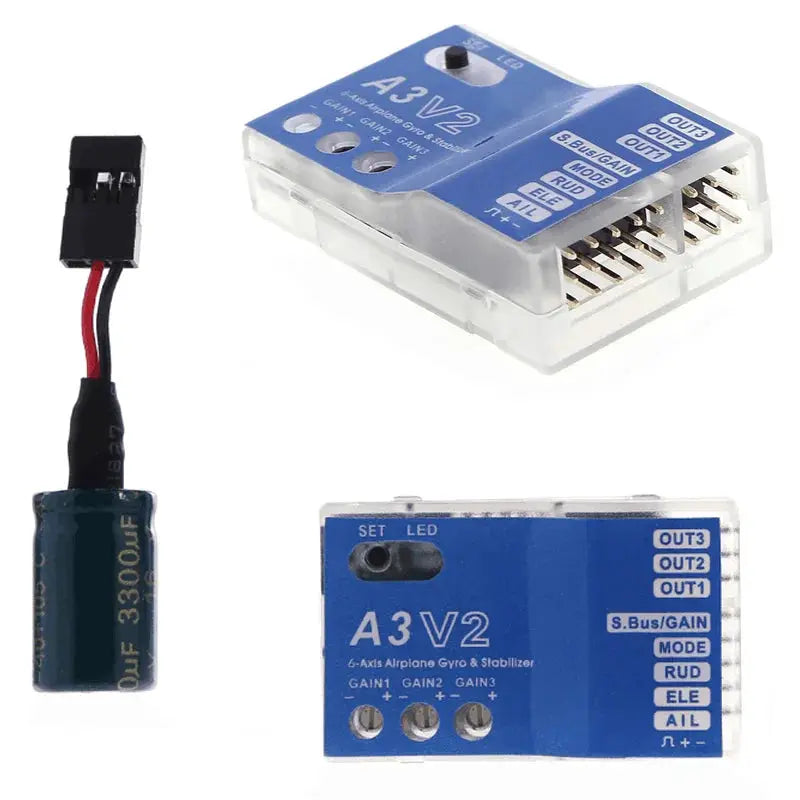3 Axis Gyro A3 V2 Aeroplane Flight Controller Stabilizer for RC Airplane Fixed-wing Copter by InterCyprus Trading Ltd