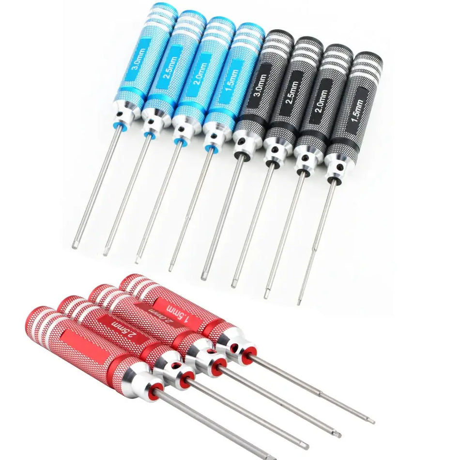 RC Tools 4 pcs Hex Screw Driver Set Titanium Plating Hardened 1.5 2.0 2.5 3.0mm Screwdriver for Helicopter Toys by InterCyprus Trading Ltd
