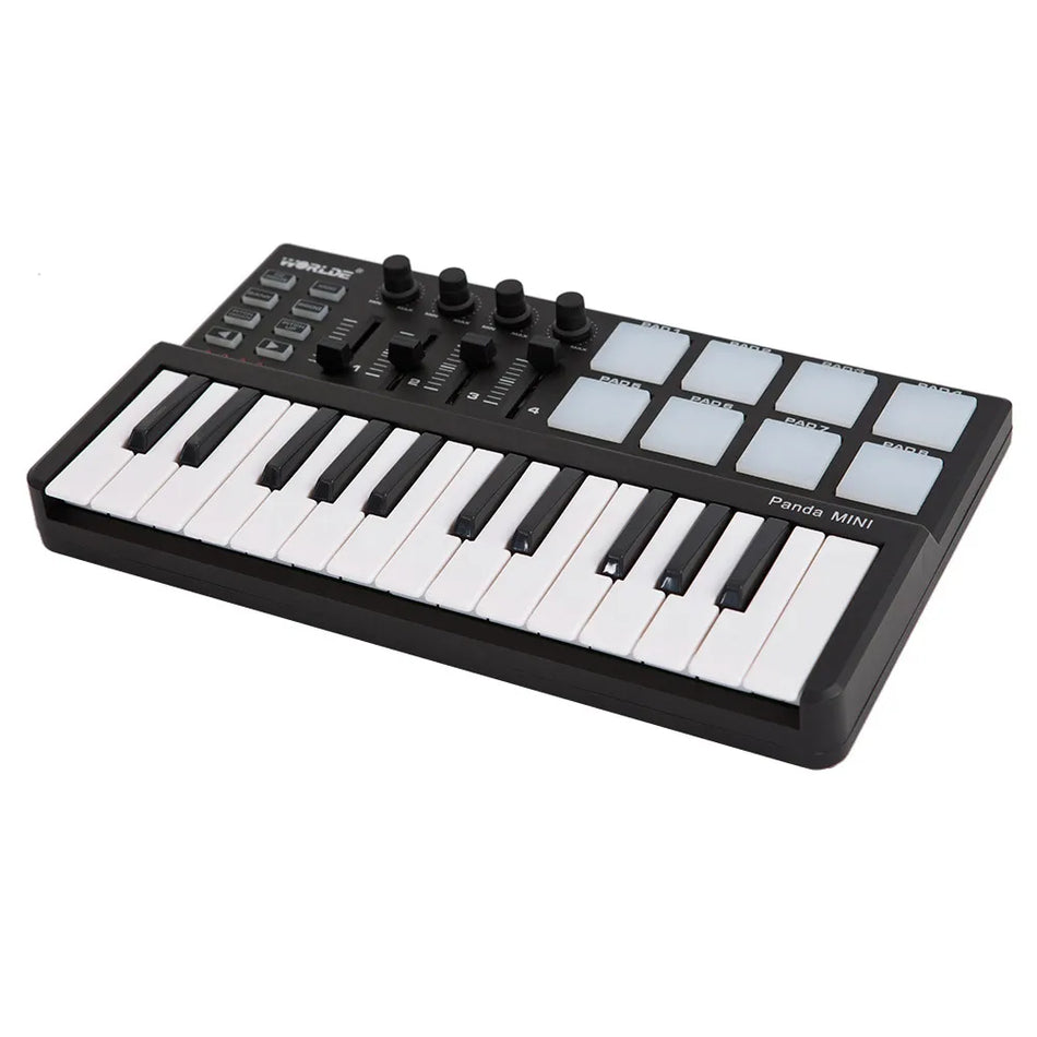 Worlde Panda mini Portable Mini 25-Key USB Keyboard and Drum Pad MIDI Controller Professional Musical instruments