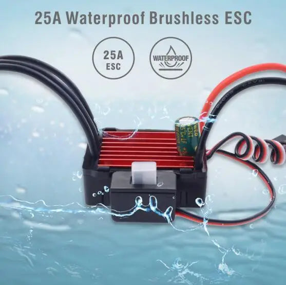 Waterproof 25A 35A 45A 60A 80A 120A 150A ESC Brushless Senseless Speed Controller T / XT60 Plugfor 1/8 1/10 1/12 1/20 RC Car by InterCyprus Trading Ltd