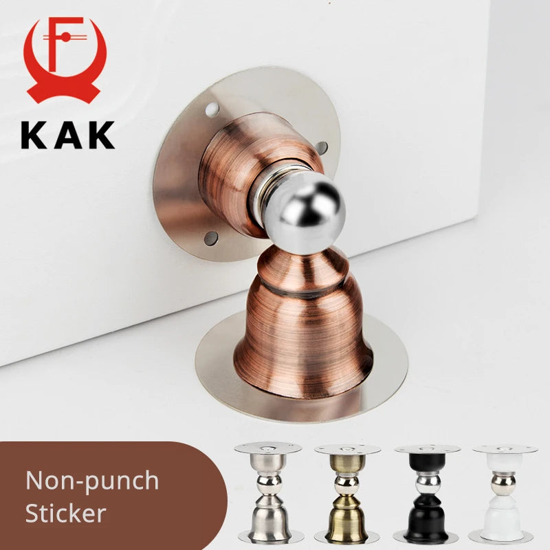 Kak 304 Stainless Magnetic Door Stopper Nail Free Sticker