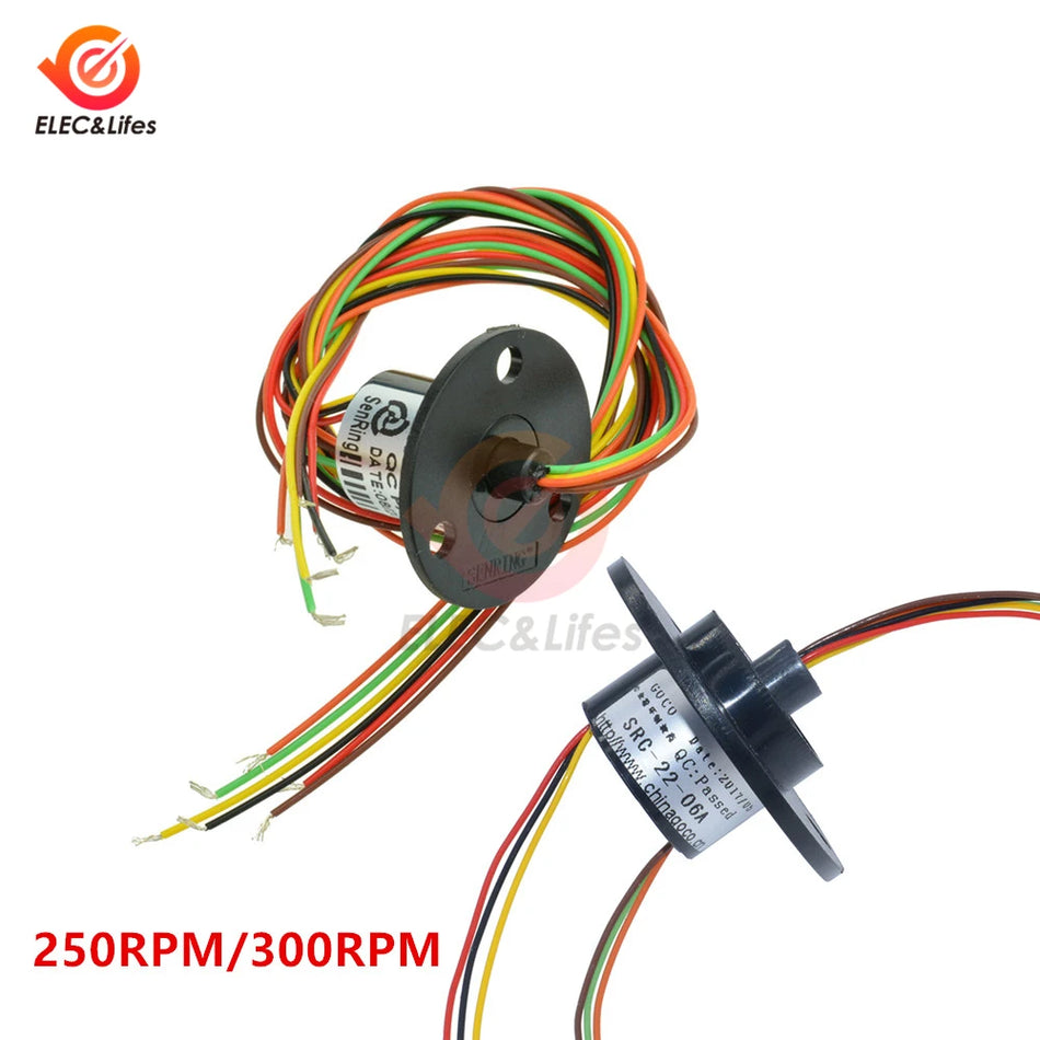 6 Wire Capsule Slip Ring - AC 220V 240V Compatible Version
