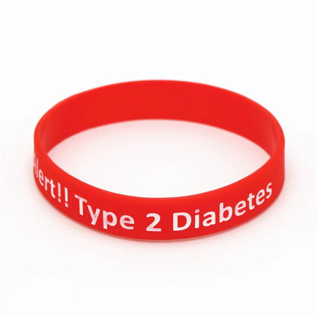 SH060 Diabetic Medical Alert Bracelet - Silicone Wristband