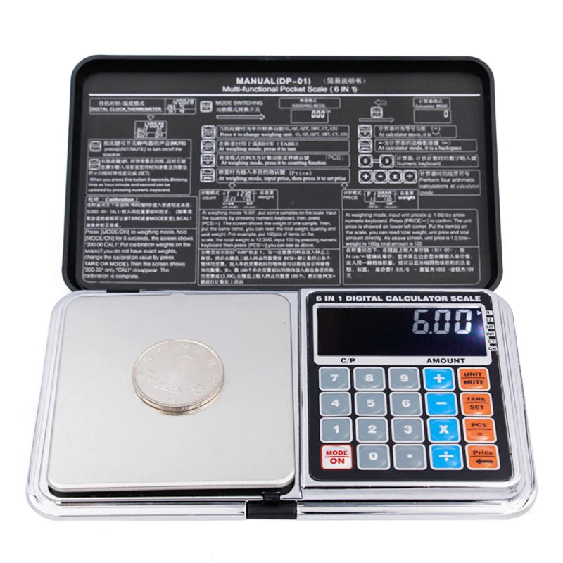 6 In 1 Digital Scale 0.01g 500g &ndash; High Precision Readings Default Title