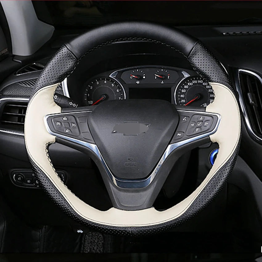 Copertura per Volante in Pelle per Veicoli Chevrolet, Antiscivolo, Assorbente per il Sudore