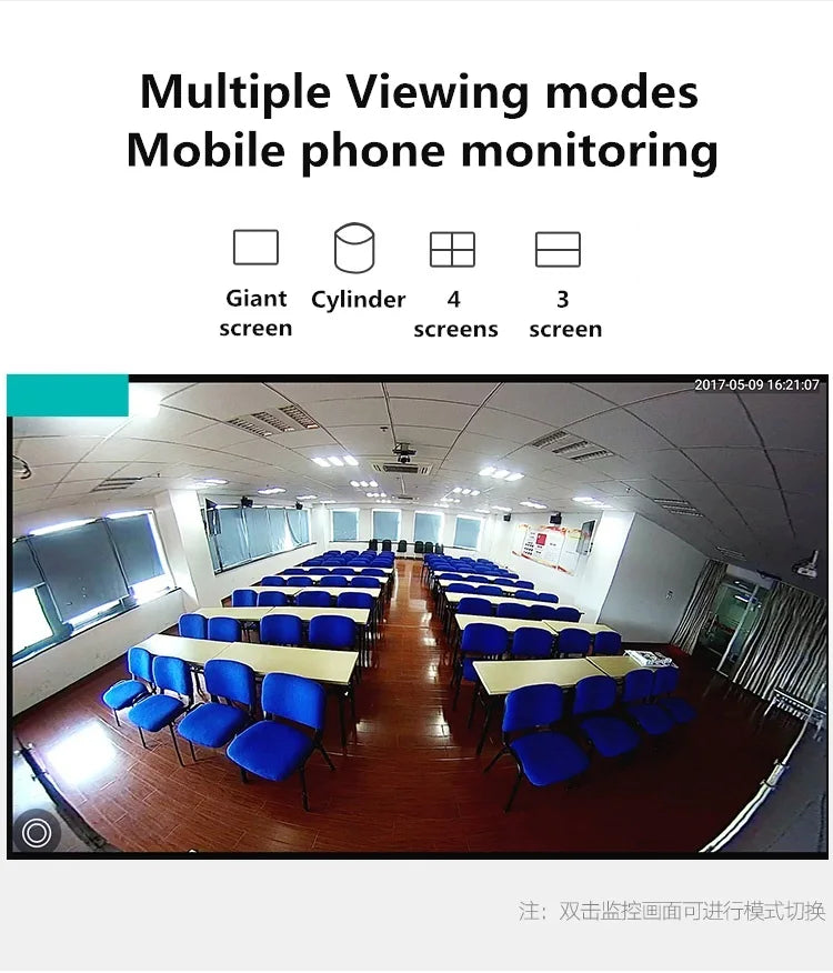 180 Degree Panoramic Fish Eye Camera &ndash; Full HD Night Vision with APP Remote Control