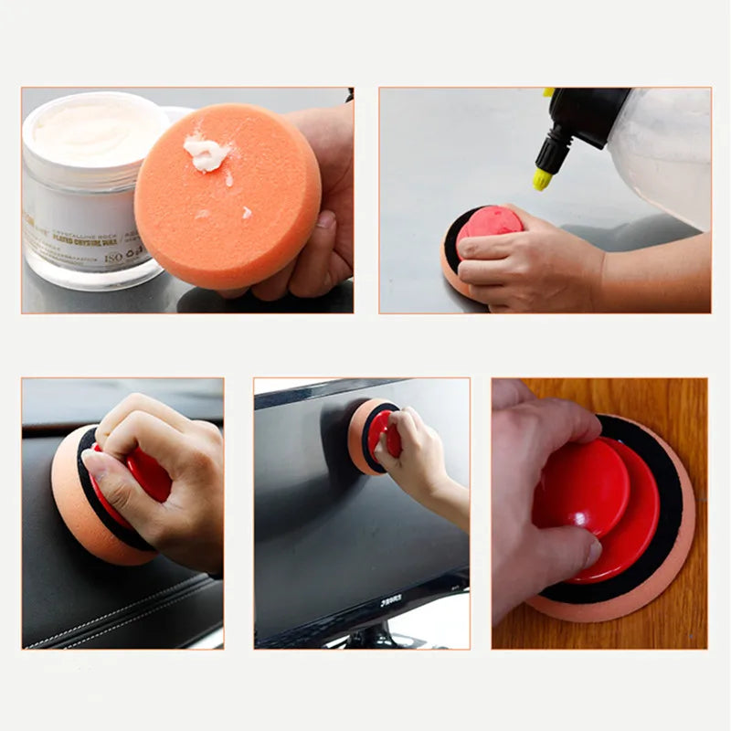 Autowachs-Pad-Kit mit Griff, Schaumstoffschwämme und Mikrofaser-Pads