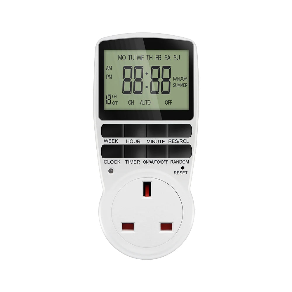 Electronic Timer Switch &ndash; Programmable Timing Socket UK plug