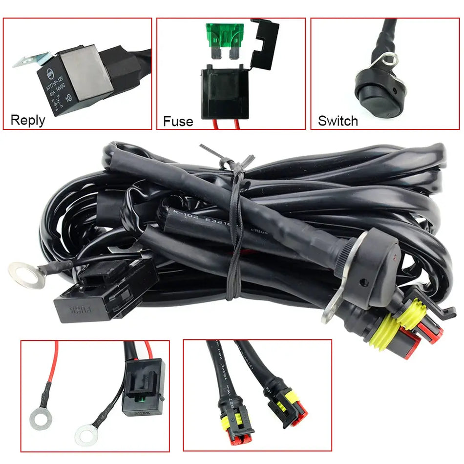 Motorcycles LED Fog Light Wiring Harness Relay Wire for BMW R1200 GS /ADV F800GS Motorcycle Fog Led Light by InterCyprus Trading Ltd
