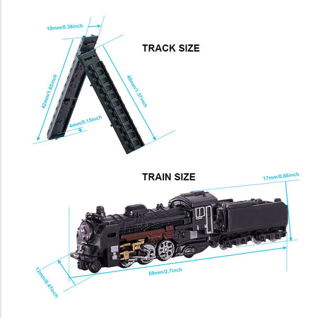 9pcs Mini Train Model Set - High-Speed Rail Steam Locomotive Collection