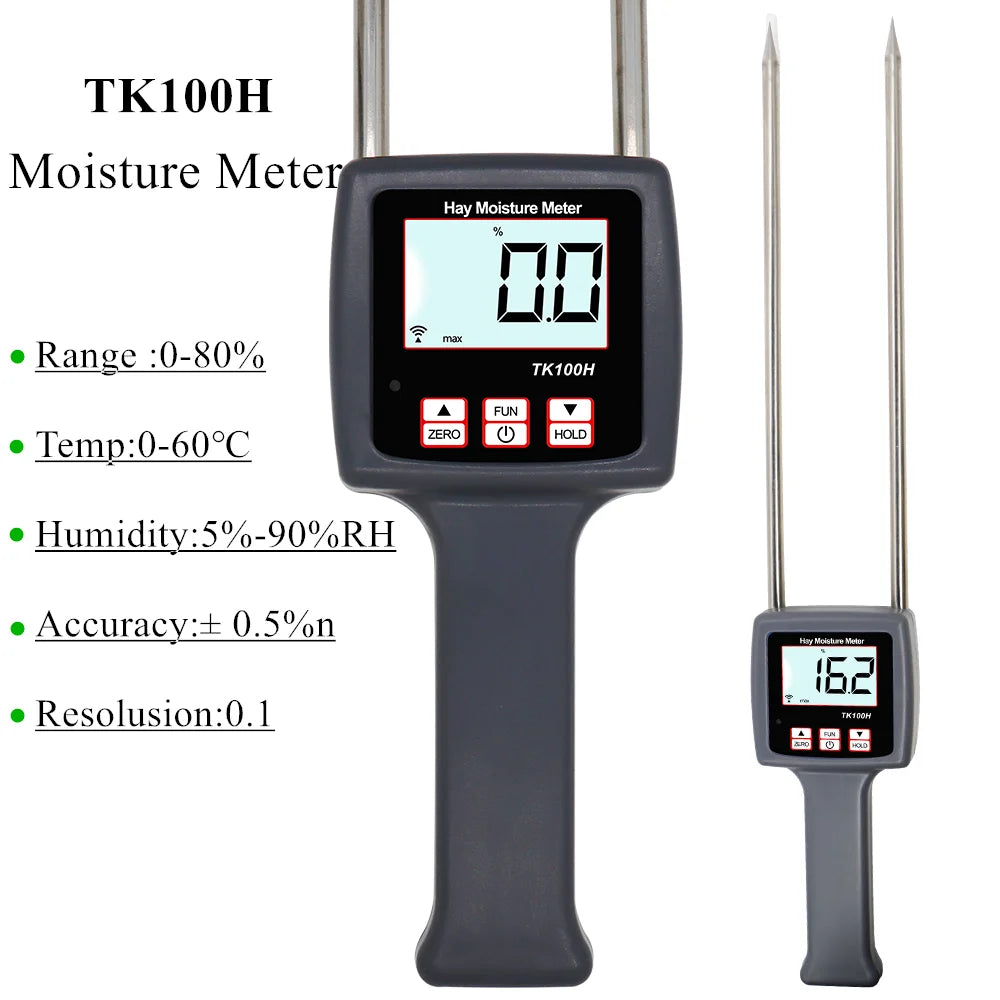 TK100H Handheld Hay Moisture Meter &ndash; High Accuracy 0-80 RH Default Title
