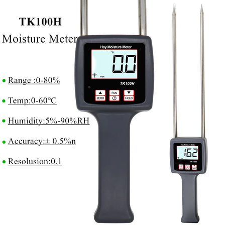 TK100H Handheld Hay Moisture Meter &ndash; High Accuracy 0-80 RH Default Title