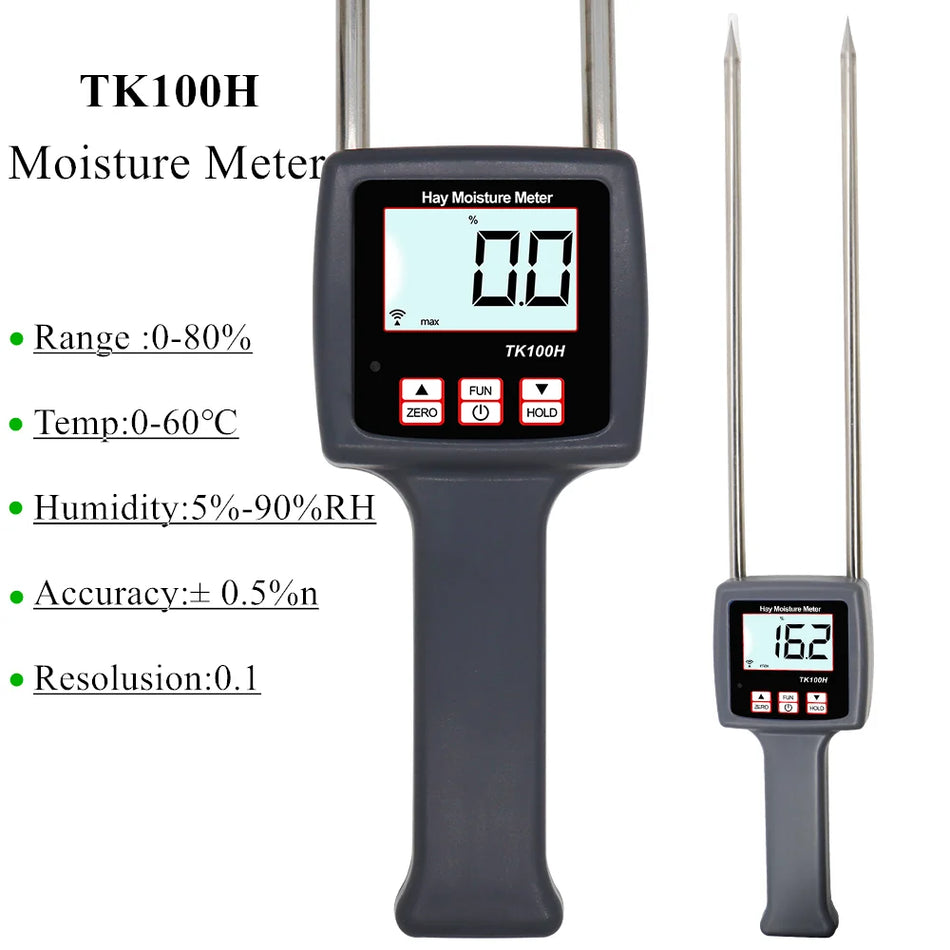 TK100H Handheld Hay Moisture Meter &ndash; High Accuracy 0-80 RH Default Title