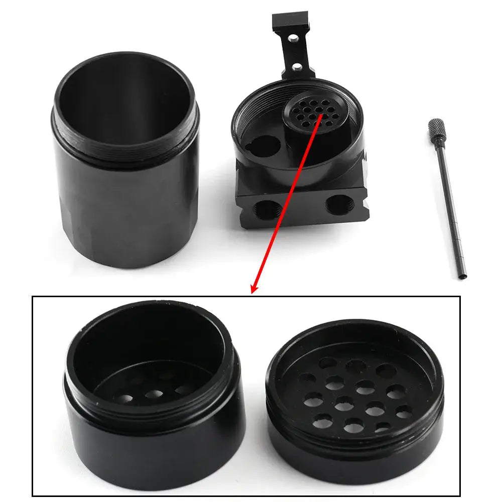 Universal Baffled Aluminum Oil Catch Can Reservoir Tank Oil Tank With Breather Filter OCC-1020A by InterCyprus Trading Ltd