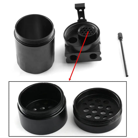 Universal Baffled Aluminum Oil Catch Can Reservoir Tank Oil Tank With Breather Filter OCC-1020A by InterCyprus Trading Ltd