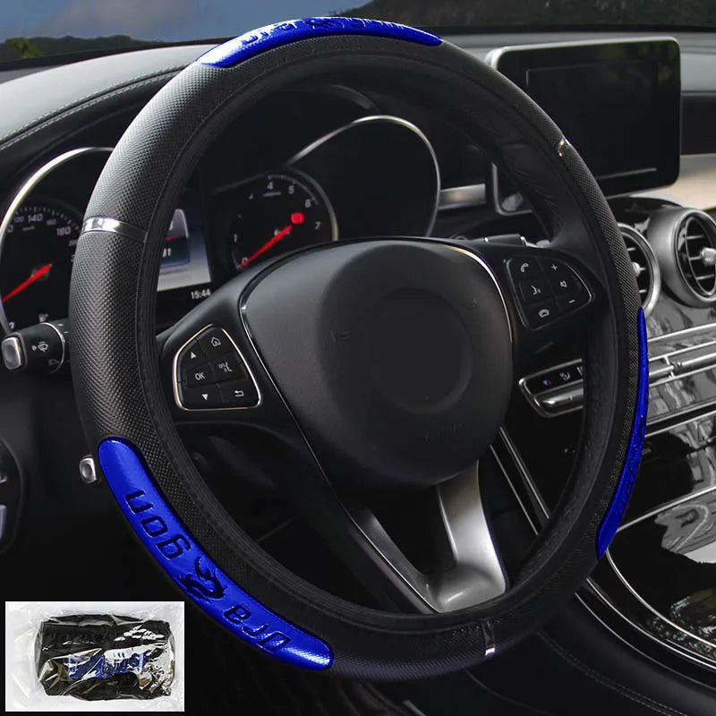 Coperți pentru Volan Auto cu Design Dragon, Piele Sintetică Reflectorizantă