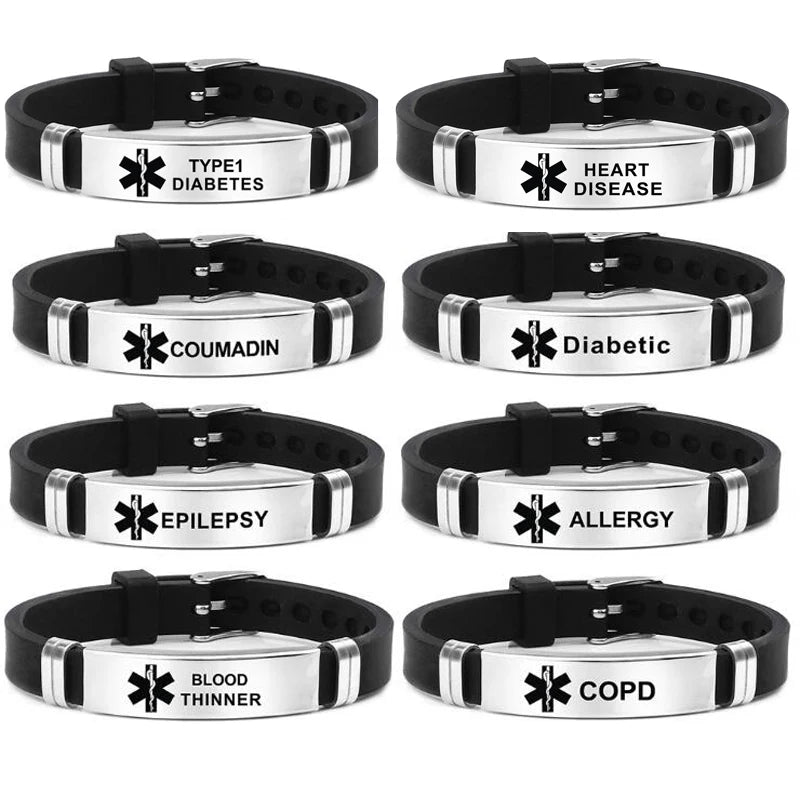 Medical Alert ID Bracelet &ndash; Laser Engraved for Diabetes Emergency