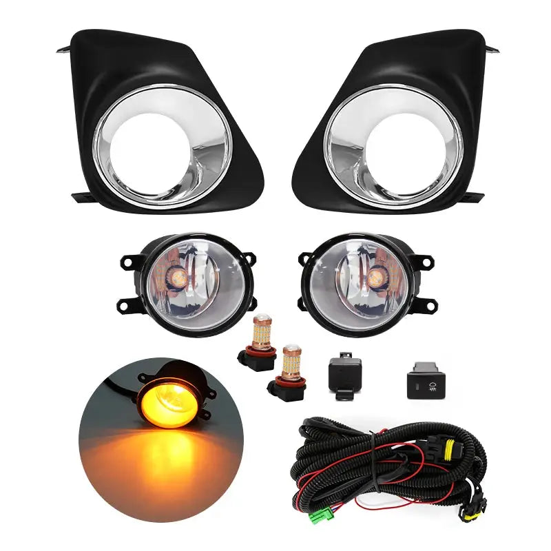 For Toyota Corolla Altis 2011 2012 2013 Fog Light Lamp Daytime Running Chrome Wires Switch Relay by InterCyprus Trading Ltd