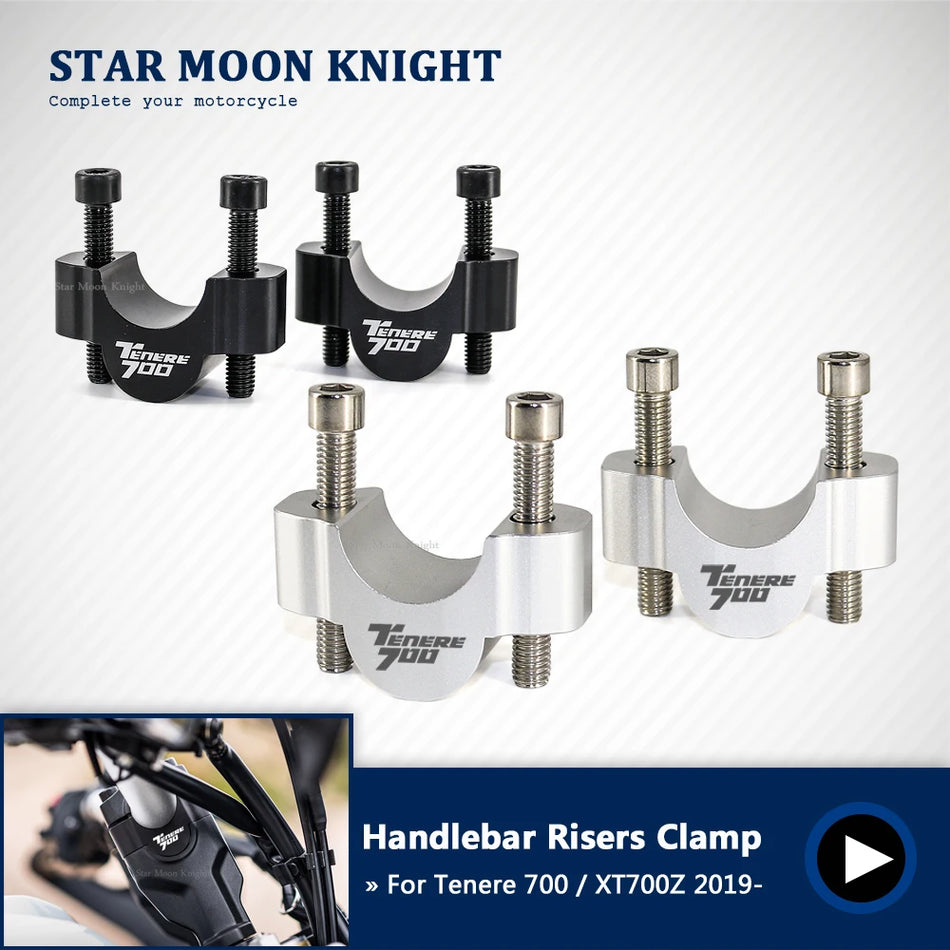 Yamaha Tenere 700 Ohjaustangon Nostot, 20mm Nousu, CNC Billet Alumiininen Kiinnitysnosto XT700Z XTZ 2019