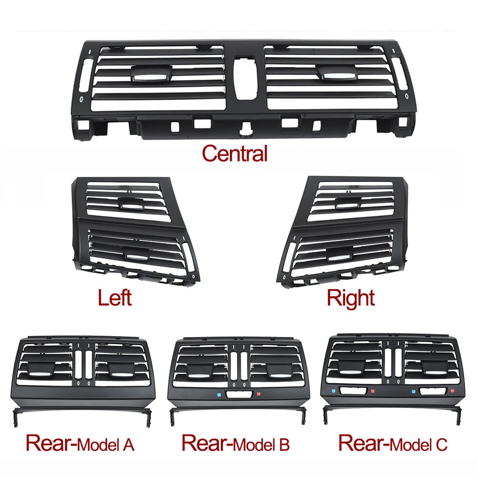 Vent Outlet Cover Panel Replacement for BMW X5 X6 Front And Rear PC/ABS Durable Rubberized Finish