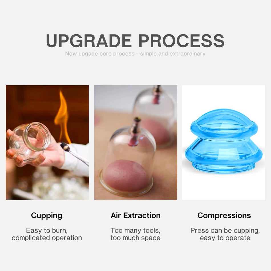 Anti Cellulite Vacuum Cupping Set - Ultra Comfort Massage