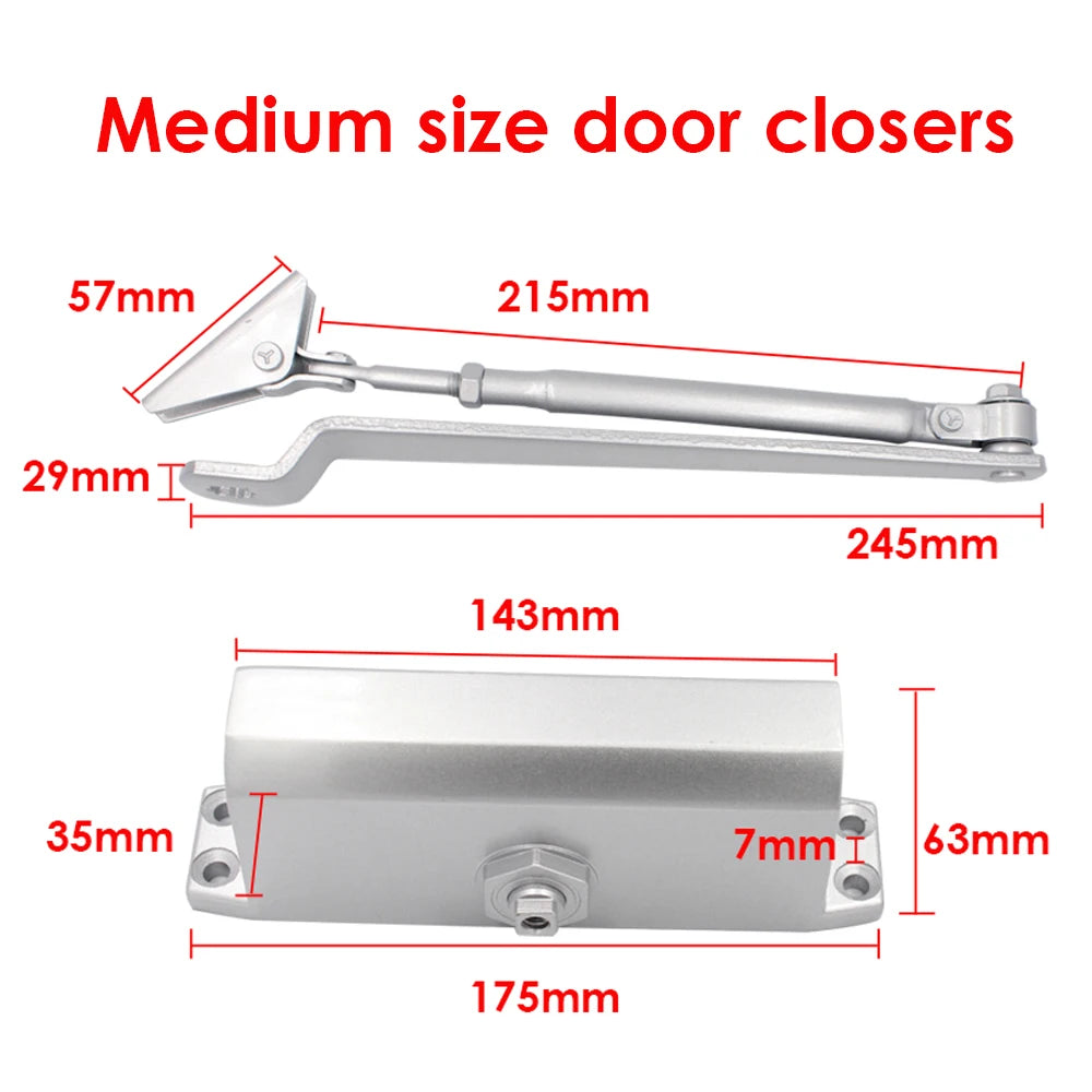 HBM/L Hydraulic Door Closer &ndash; Adjustable Closing Speed