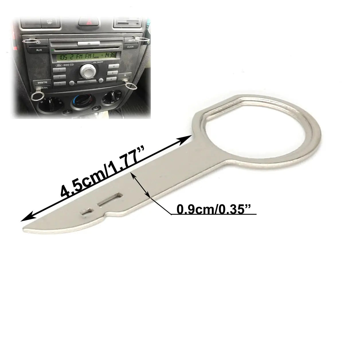 4Pcs Radio CD Stereo Removal Key Release Pin Extractor For Ford Focus Mondeo C-Max Fiesta Transit Car Extraction Install Tools by InterCyprus Trading Ltd