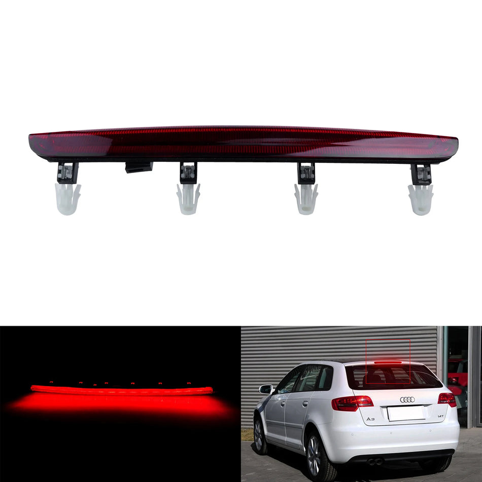 Red LED Third Brake Light For Audi A3 8P Hatchback 04-12 W/O Spoiler