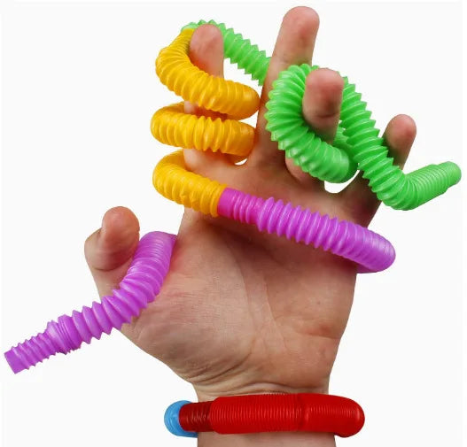 Colorful Folding Tubes Fidget Toy for Stress Relief and Sensory Fun
