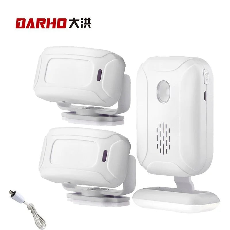 Darho Infrared Microwave Radar Composite Dual Detection Burglar And Home Protection Alarms Welcome Shop Motion Sensor Doorbells SET7