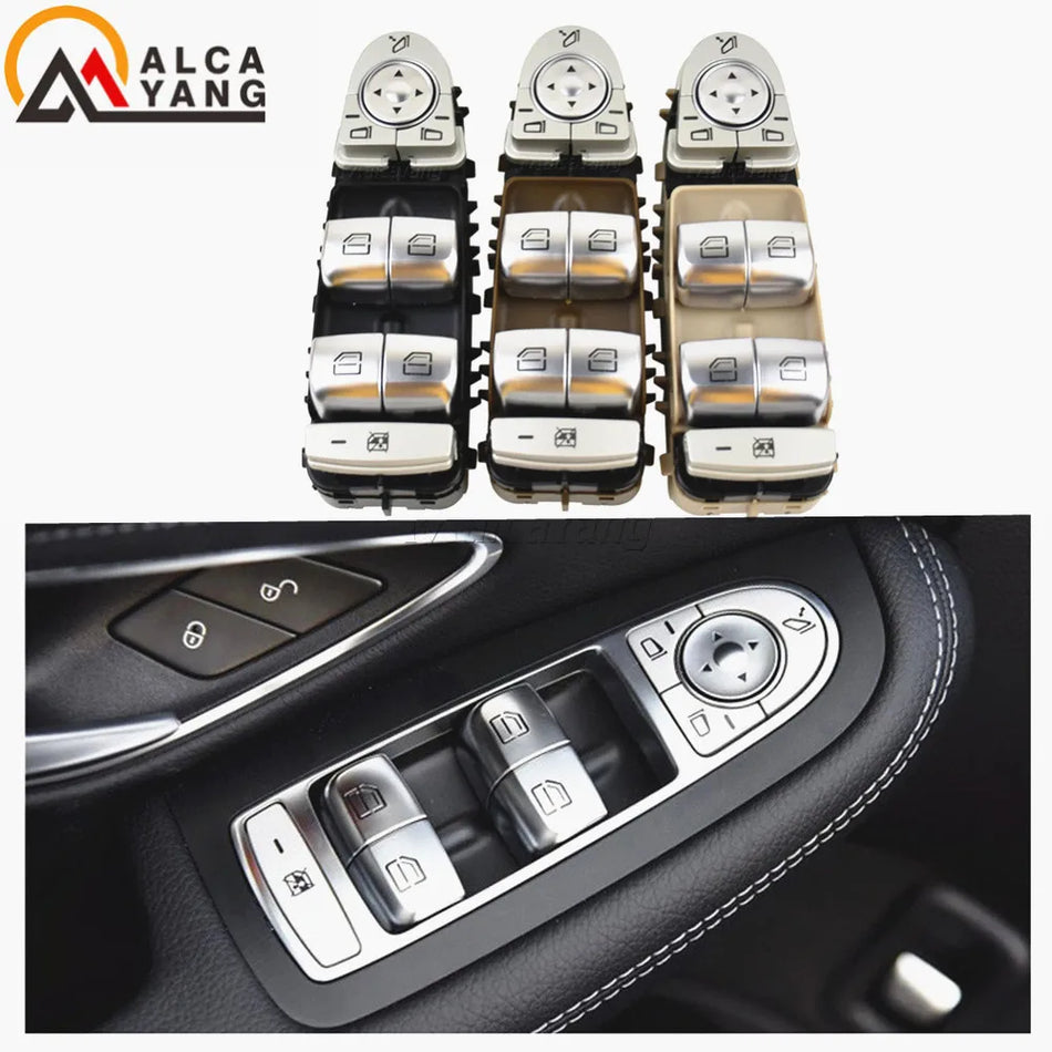 Comutator de fereastră pentru ușa din față cu lumină portocalie pentru Mercedes Benz W205 W222