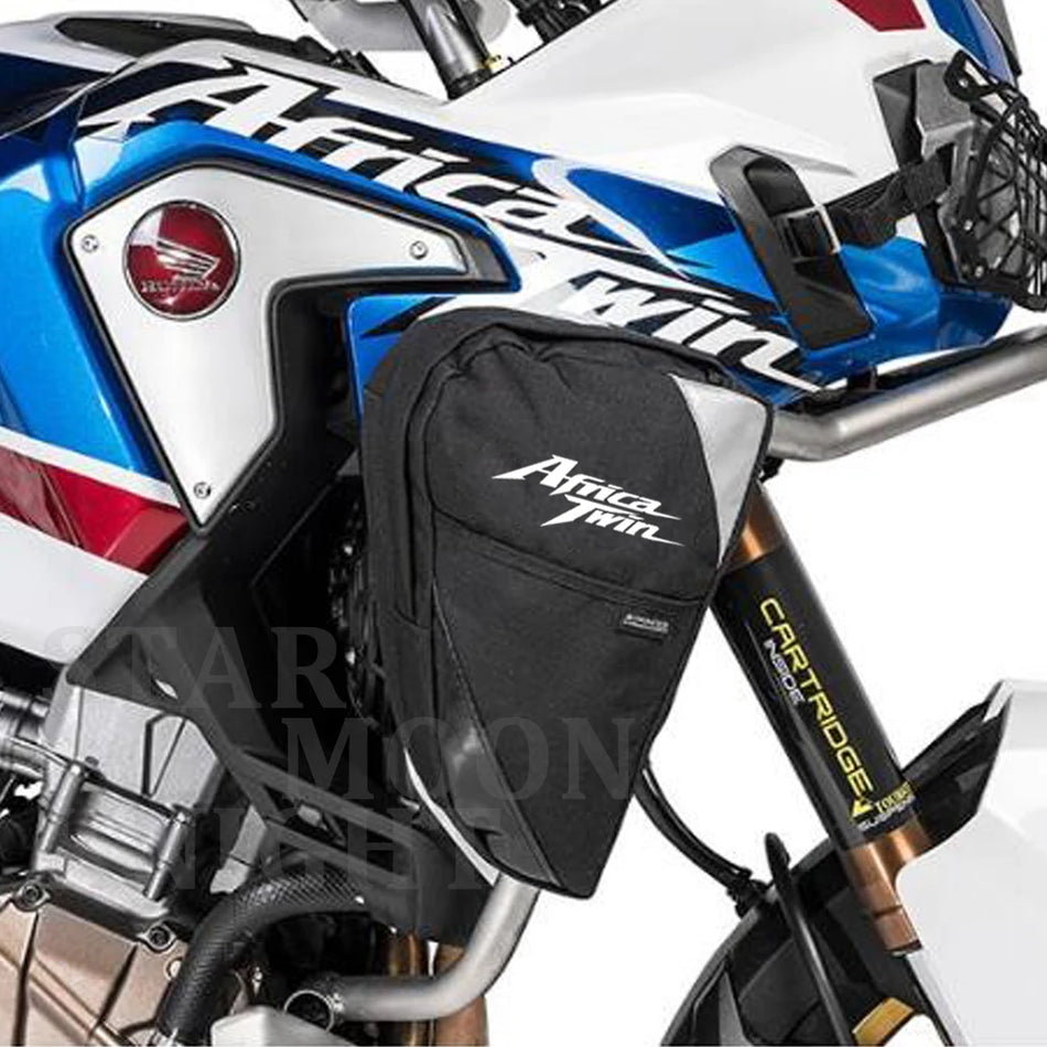Barras de Proteção do Quadro Honda CRF1000L Africa Twin com Bolsa Impermeável para Ferramentas para Equipamento de Viagem