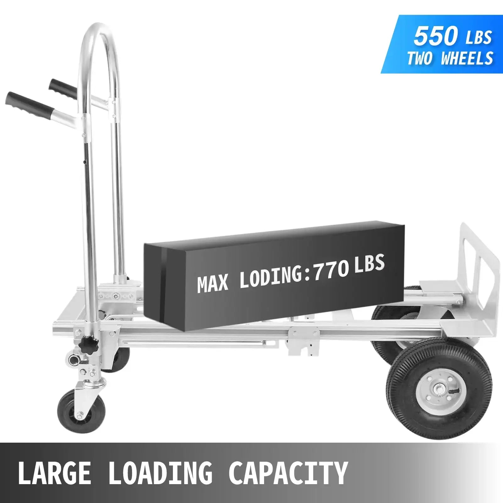 Aluminum Hand Truck Foldable Cart &ndash; 1000 Lb