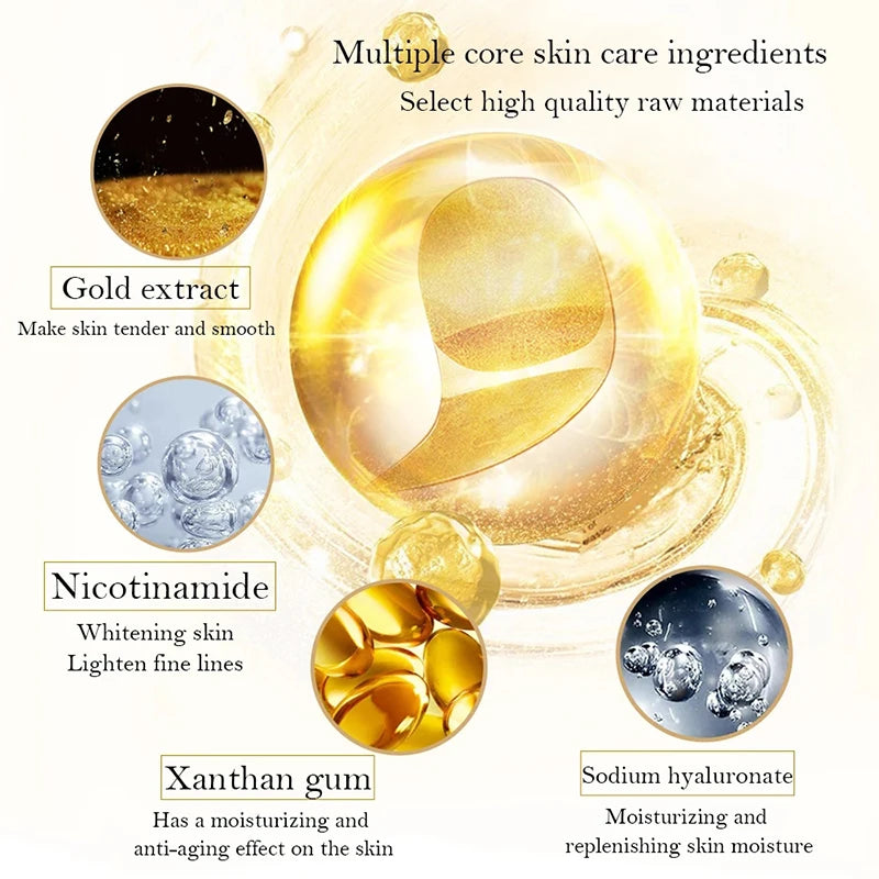 SERSANLOVE Gold Collagen Eye Patches for Dark Circles and Anti-Aging
