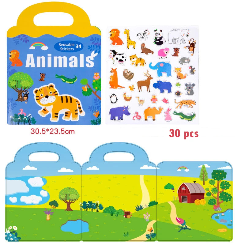 Kids Scene Magnetic Puzzles Busy Book &ndash; Educational Toys animal