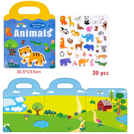 Kids Scene Magnetic Puzzles Busy Book &ndash; Educational Toys animal