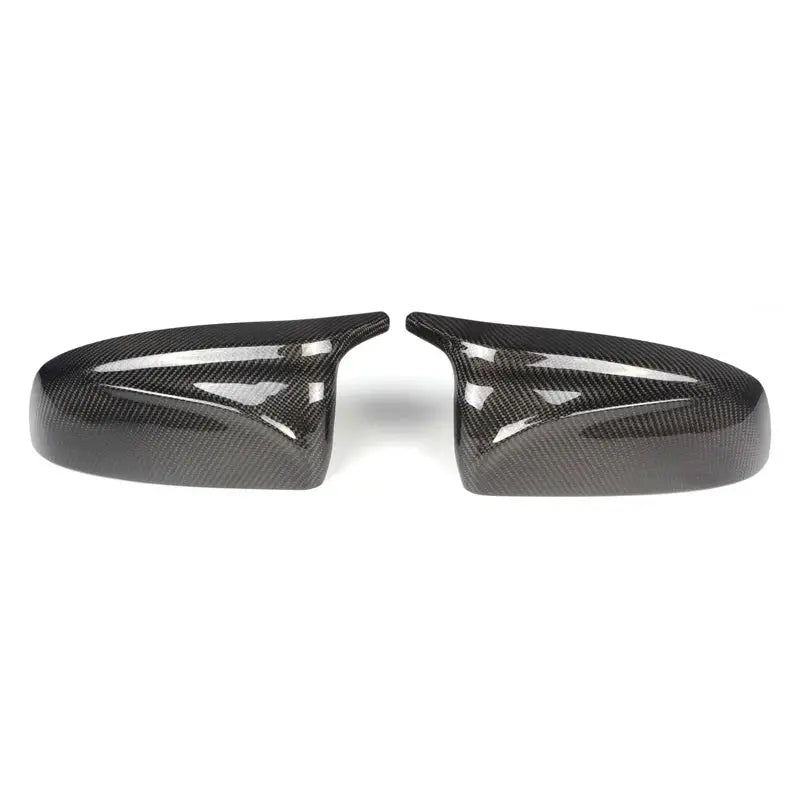 2pcs Side Wing Rearview modified car styling Bright black Carbon Fiber Pattern Mirror Cover caps For BMW X5 E70 X6 E71 2008-2013 by InterCyprus Trading Ltd