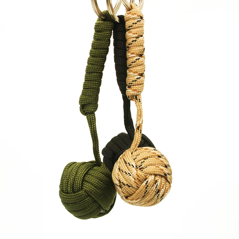 Monkey Fist Paracord Key Chain &ndash; Stainless Steel Ball