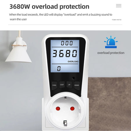 JUANJUAN Wattmeter &ndash; Backlit Display For Easy Reading