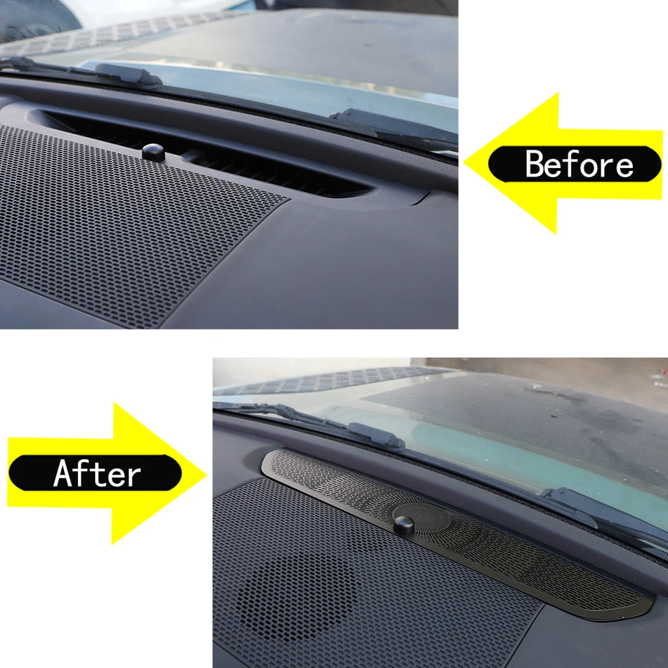 Hliníkový černý kryt mřížky výdechu vzduchu palubní desky Defender 90 110