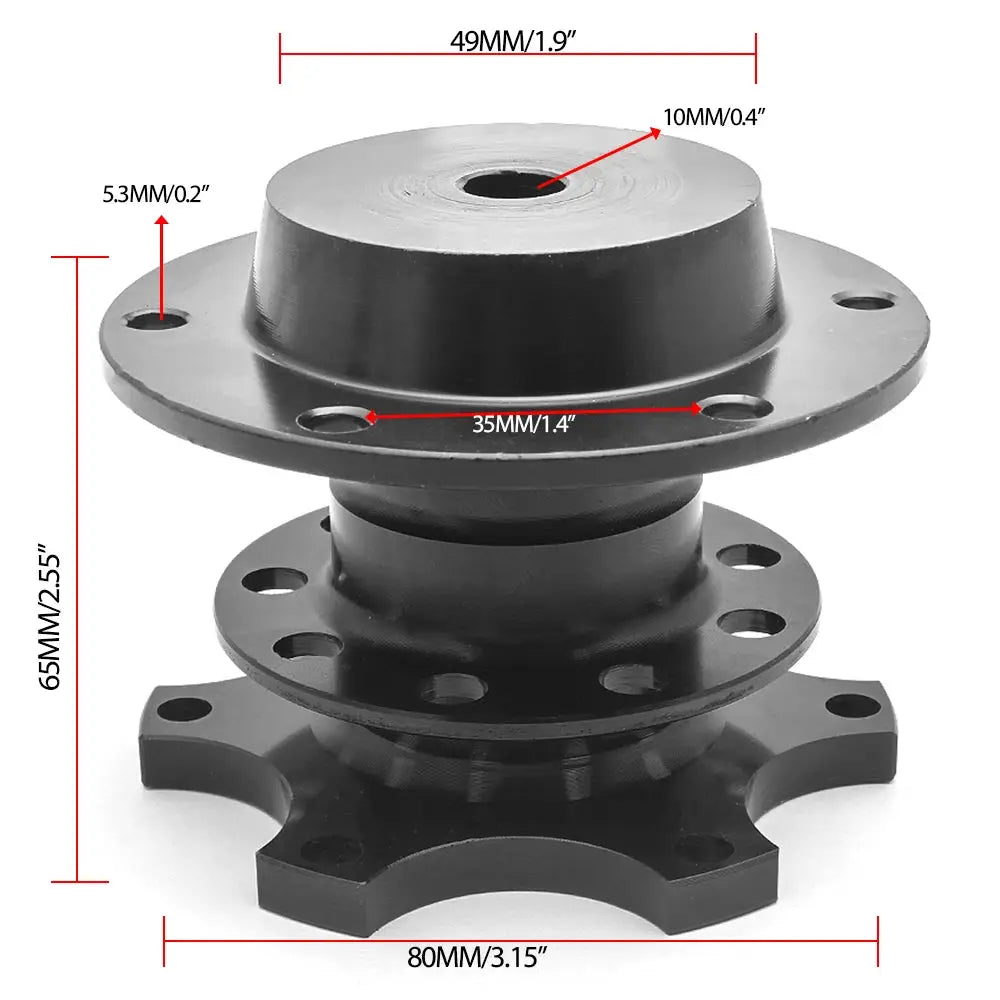 Universal Racing Aluminum Steering Wheel Quick Release Hub Kit Wheel Hub Adapter For 6 hole Steering Wheel Hub by InterCyprus Trading Ltd