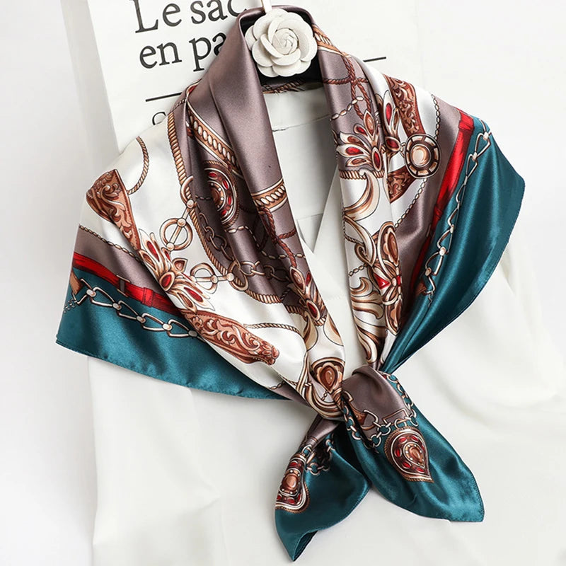 90x90cm Women Scarf &ndash; Luxurious Silk Feeling Elegance