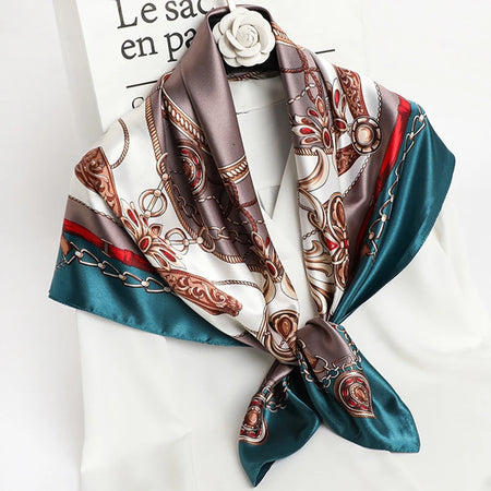 90x90cm Women Scarf &ndash; Luxurious Silk Feeling Elegance