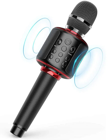 GOODaaa Karaoke Microphone &ndash; Bluetooth Duet Recording Black Red / CHINA