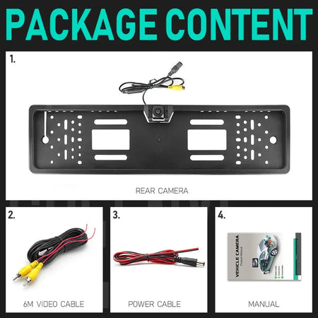AHD 1080P 170 Degree Car Backup Camera For EU License Plate by InterCyprus Trading Ltd