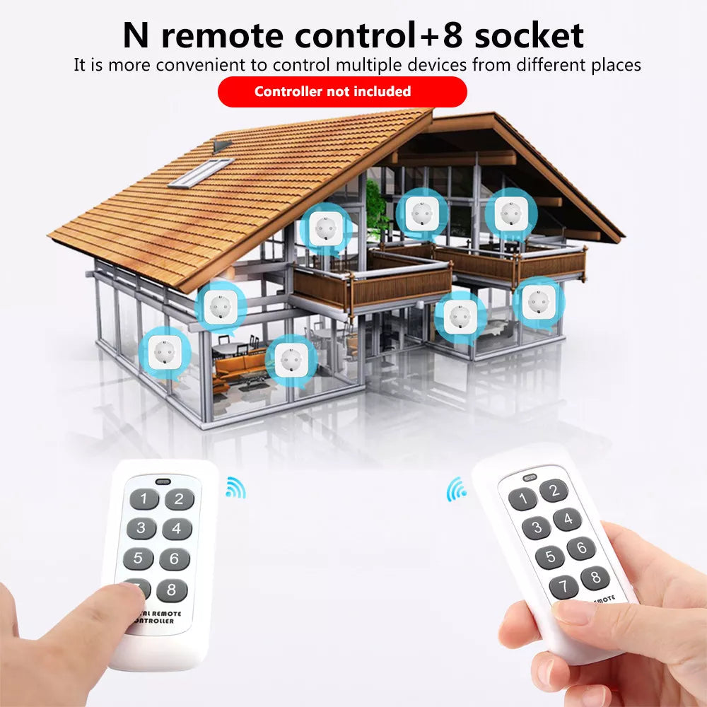 Smart Home New Tuya 433Mhz 8 Button EV1527 Code Key Remote Control Switch RF Transmitter High Power Wireless