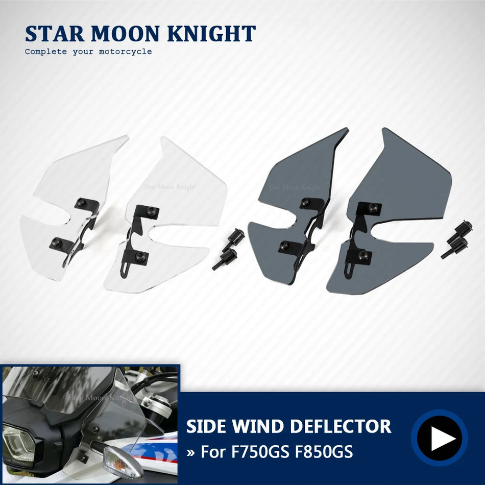 BMW F750GS F850GS Sivutuulisuojat Tuulilasi, Akryylirakenne, Pari, Sopii 2018- ja uudempiin malleihin
