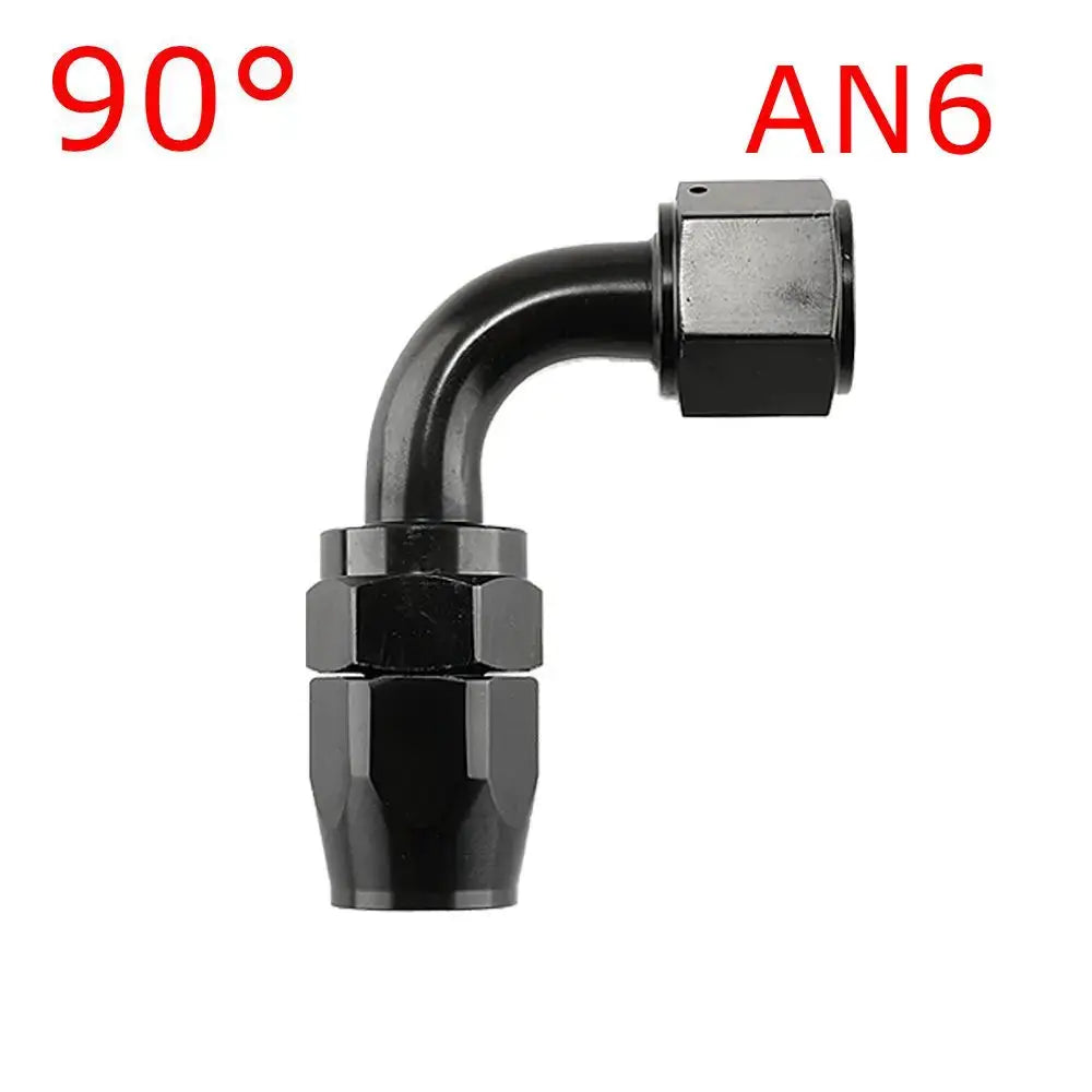 1 Piece AN4/6/810/12 Straight 0°/45°/90°/180° Degree Aluminum Swivel Hose End Fitting Adapter Oil Fuel Line NPT PLUG Black by InterCyprus Trading Ltd