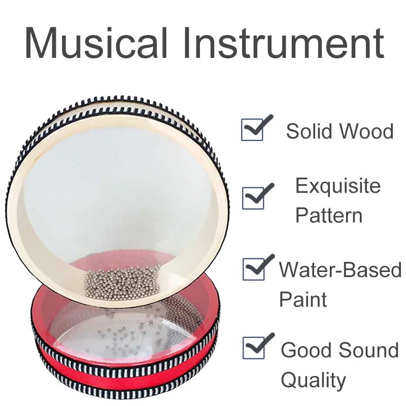 Ocean Wave Bead Hand Drum &ndash; Educational Wooden Instrument